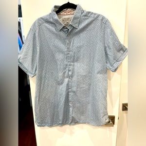Ted Baker Mens Short Sleeve Button -Down Shirt Size 5